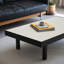 Table basse noire en bois massif-129100690