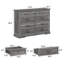 Commode 9 tiroirs en chêne gris, l 51,9 po x H 36,3 po - glissières à pleine extension, capacité de 11 lb, anti-basculement inclus