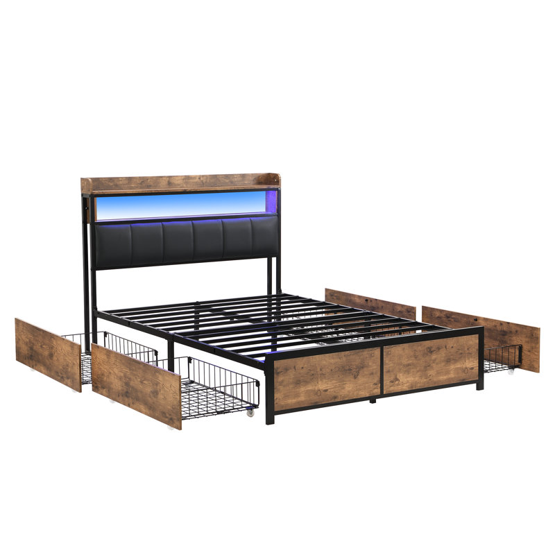 Awalt Storage Bed, European Double (140 x 200cm)