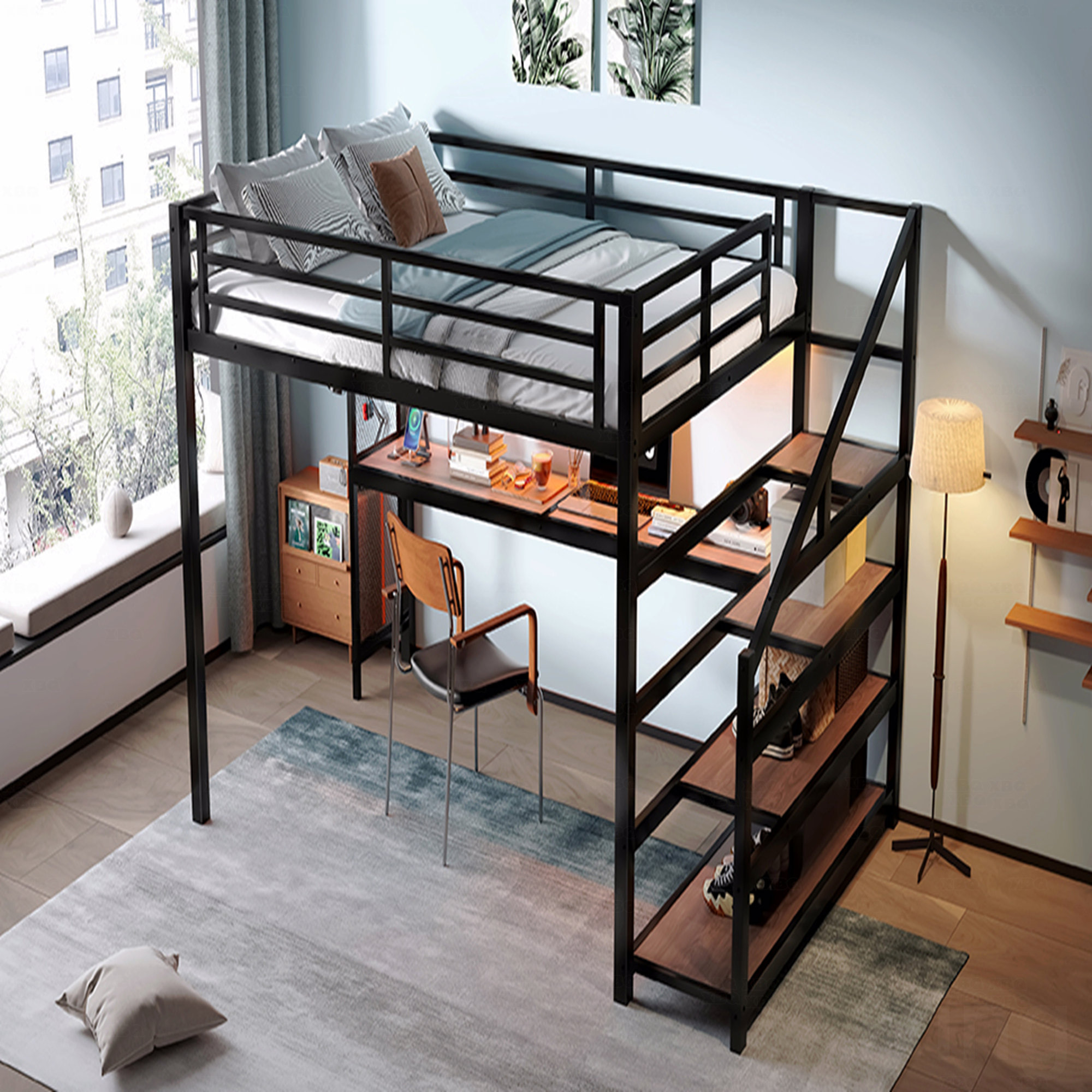 trent-austin-design-queen-loft-bed-frame-with-desk-and-with-storage