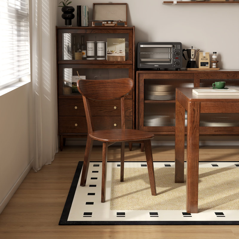 100% Solid Oak 17.7"H Side Chairs, Brown Oak