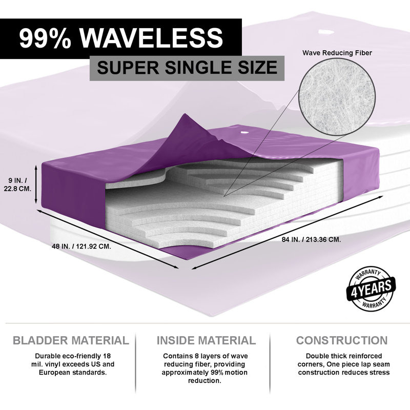 Matelas pour lit d'eau 9 po, Simple