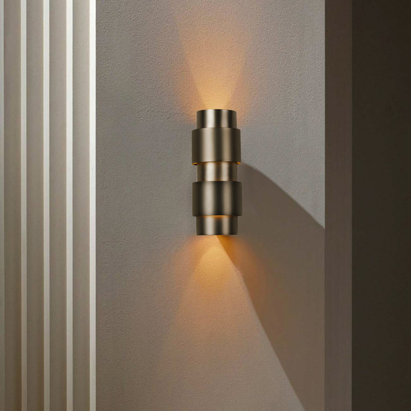 Minimalist Contemporary Ring Wall Sconce Light, Antique Bronze