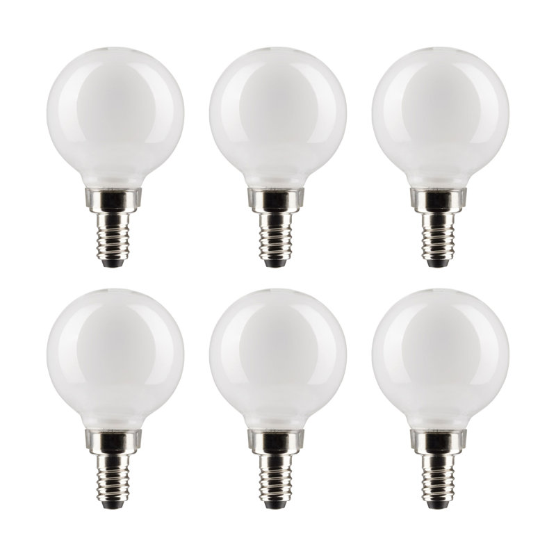 5.5 Watt (60 Watt Equivalent), G16.5 LED, Dimmable Light Bulb, Warm White E12/Candelabra Base, 3000K