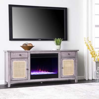 Clubmoss Color Changing Fireplace with Media Storage