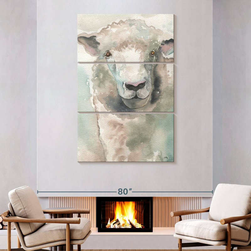 Brampt Muted Lamb, 74'' H x 48'' W