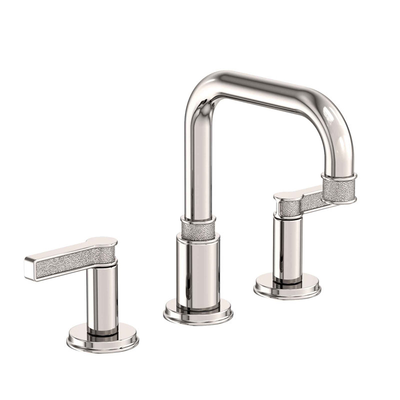 Griffey Widespread Bathroom Faucet with Drain Assembly, Polished Nickel