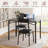 Dining Table Set for 4, Kitchen Table and Chairs for 4 with Upholstered Chairs, 5 Piece Rectangular Kitchen Table Set, Dining Room Table Set for Small Space, Apartment-1022993061