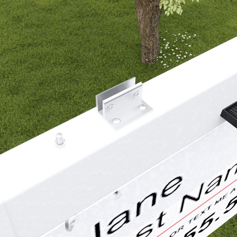 6-Foot PVC Real Estate Sign Post With Two Solar Lights (Sign Not Included)