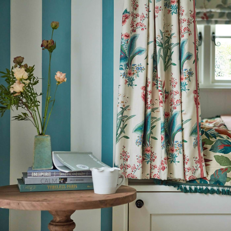 Enys Garden Fabric, Blush/Jade