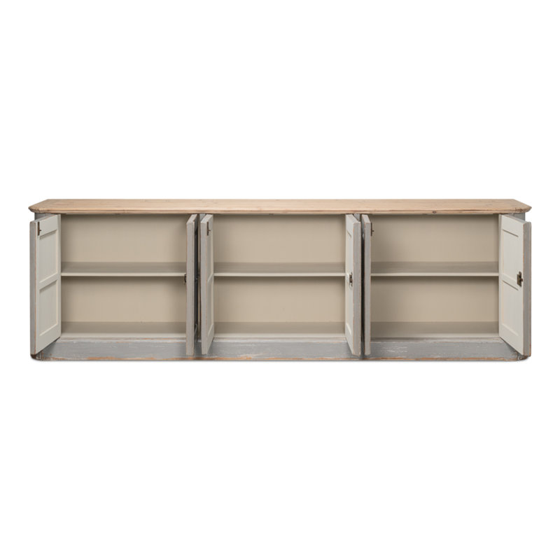 Buffet bas, Gris suédois antique