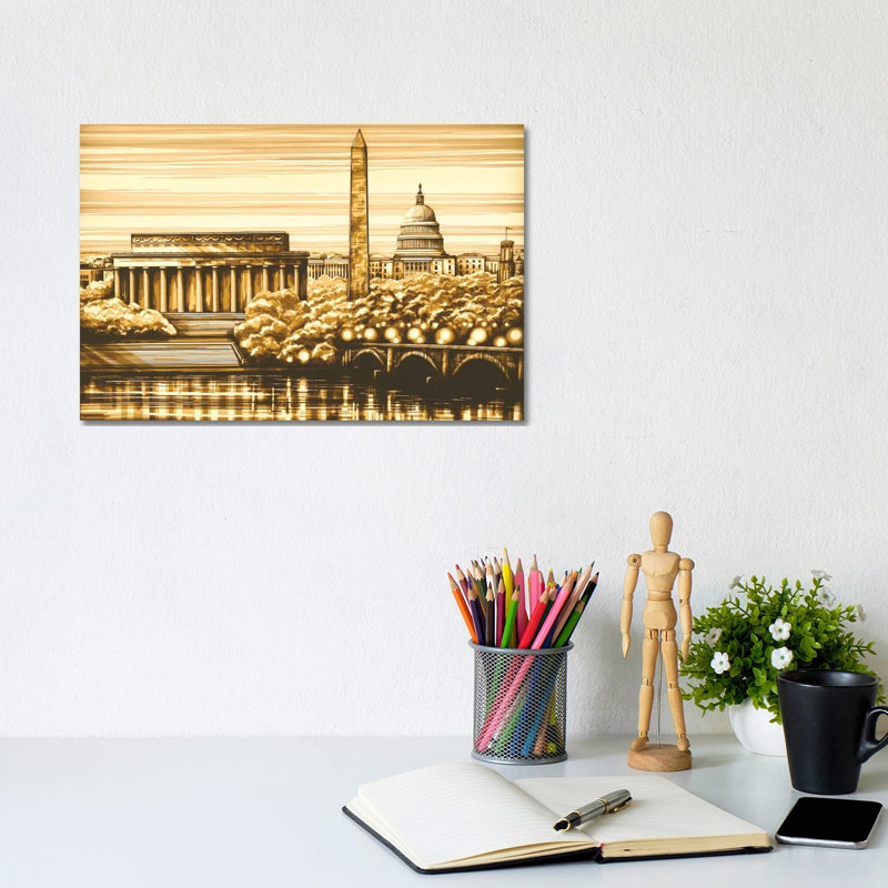 Washington 1 Piece Wall Art on Canvas, 20.32 cm H x 30.48 cm W, Wrapped Canvas