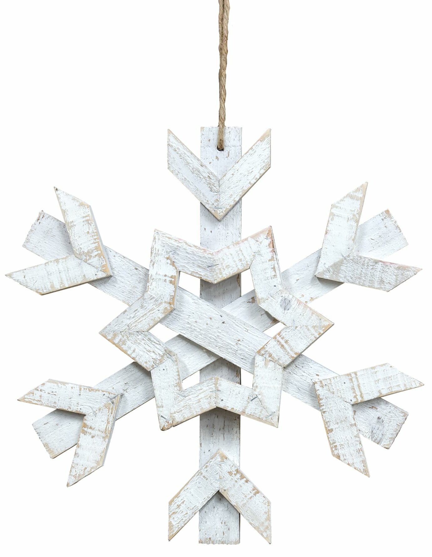 The Holiday Aisle® 2 Piece Beaded Snowflake Decor Set