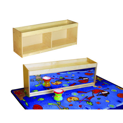 2 Compartment Manufactured Wood Shelving Unit