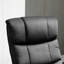 Fauteuil inclinable de massage avec repose-pieds, fauteuil inclinable pivotant et repose-pieds, fauteuil inclinable en similicuir avec télécommande, 10 points de vibration et poche latérale, noir
