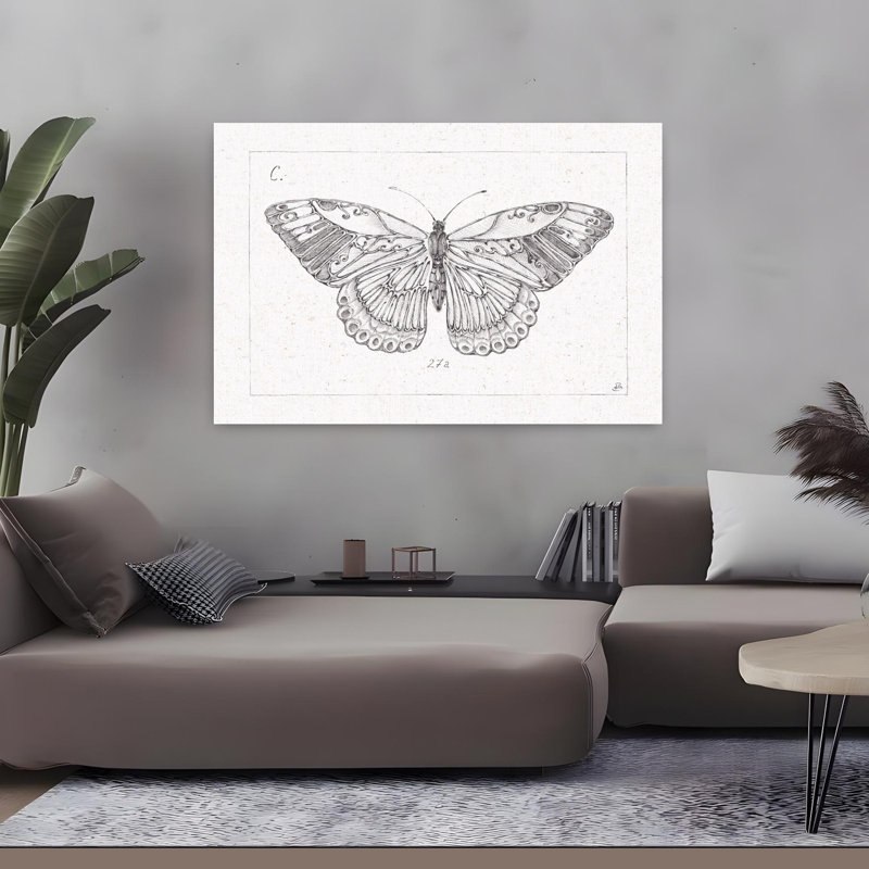 Art contemporain Art contemporain papillon, H 32 po x l 48 po