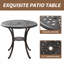 Table de salle à manger ronde 31,5 po avec trou pour parasol, bronze