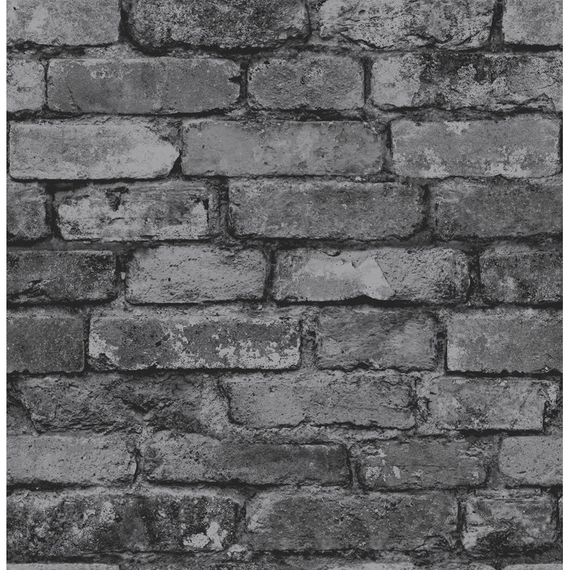 Papier peint gris anthracite Davis, Gris