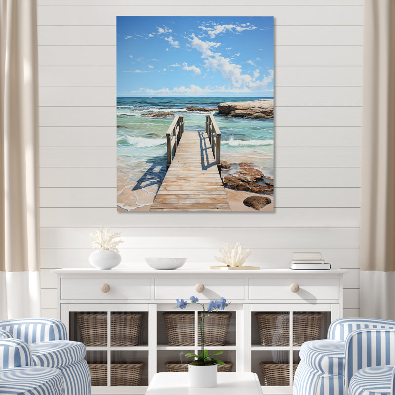 Impression sur toile encadrée «poids et quai», Toile tendue, H 44 po x l 34 po x P 1,5 po