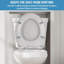 Siège de toilette, siège de toilette rond à fermeture silencieuse, charnières à dégagement rapide, siège de toilette à fermeture lente