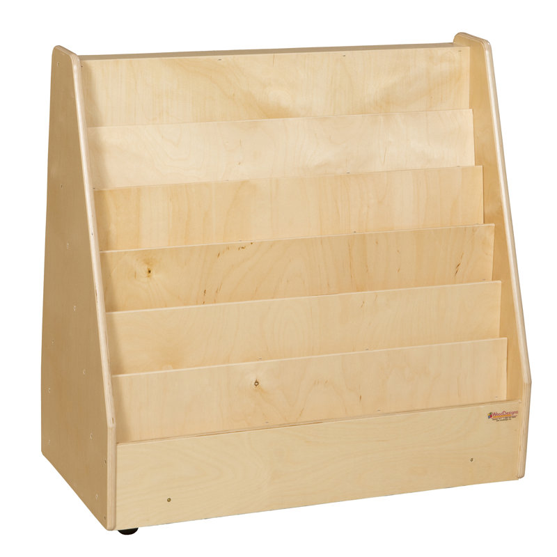 Book Storage & Display with Markerboard, (4) Translucent Letter Trays