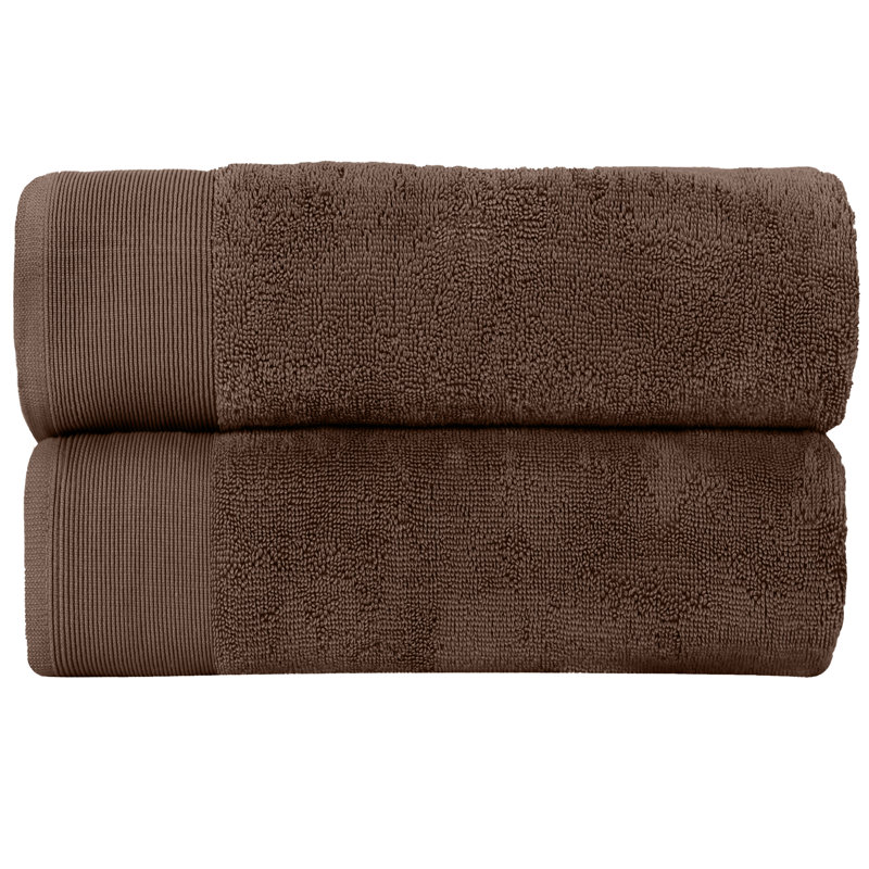Harbison Cotton Plush Bath Towel, Chocolate