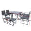 9 Pieces Patio Dining Sets With Space Saving Rattan Chairs