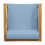 Chaise Mid-Century moderne en bois avec assise et dossier rembourrés imperméables, esthétique, tissu hydrofuge-121095613-121095614