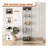 Modern Glass Display Cabinet with LED lights, Quick-assembly Antique Cabinet, Tempered Glass Bookshelf, Suitable for Living Room and Bedrooms, 1-door 4-shelf-658560070