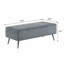Banc rembourré en velours côtelé