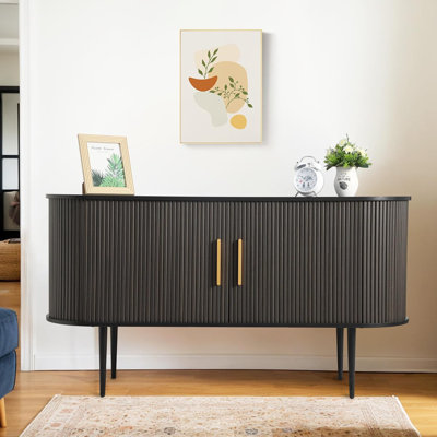 Armoire de rangement 55,1 "avec portes et tablettes Tambour, buffet Buffet
