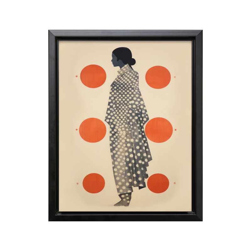 Silhouette féminine n ° 2, Black Framed, Canvas, 24"H x 32"W