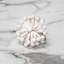 Ensemble de 4 anneaux à serviettes en perles blanches Starburst