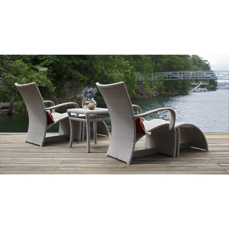 Halo N-Dura Resin Wicker Outdoor Woven Ottoman, Oyster