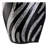 Tall Polyresin Decorative Vase, Black finish with Silver Zebra Pattern