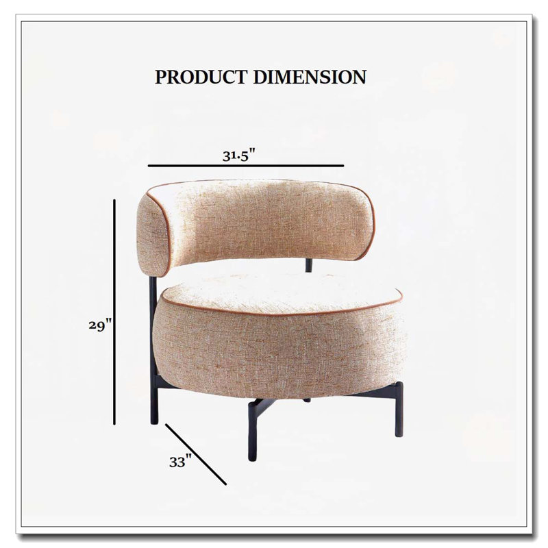 Pieds de chaise pivotante en métal, Marron clair