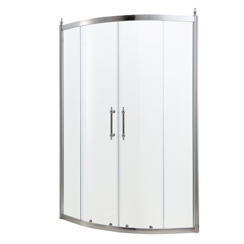 Porte de douche 36 po x 75 po Cabine de douche encadrée en chrome
