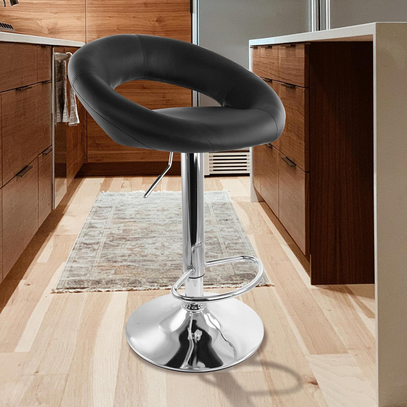 Tabouret de bar 2 pièces Elama, Noir
