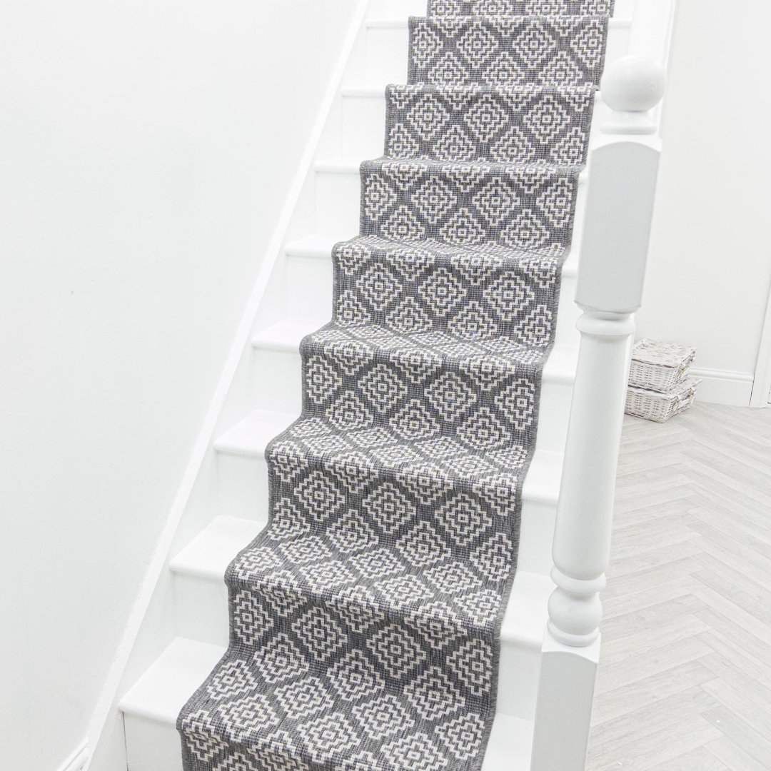 Olmec Grey Stair Runner – Reversible, Durable & Hardwearing Carpet for Stairs & Staircases, Multiple Lengths