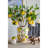 8.7X8.7X15" White Ceramic Lidded Jar With Playful Lemon Design