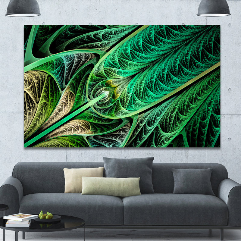 « green on black vitrail », impression sur toile tendue, H 20 po x l 20 po x P 1 po