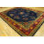 Tapis rectangulaire chinois en laine noué à la main de style antique années 1920 bleu art déco