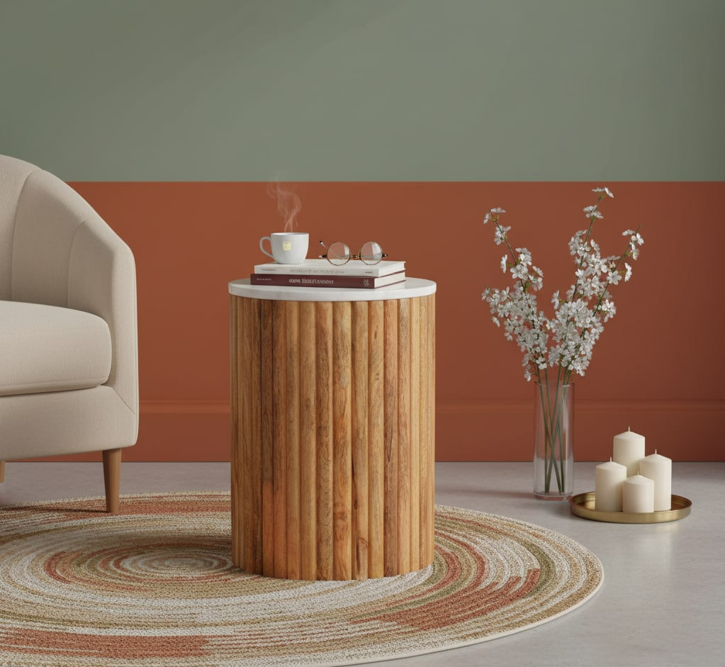 Solid Wood Frame End Table