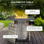 Square Steel Propane Fire Pit Table