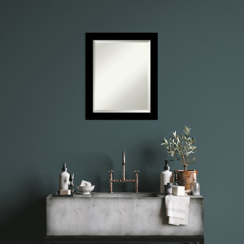Miroir mural Basic Basic, Noir, 25.5" x 21.5"