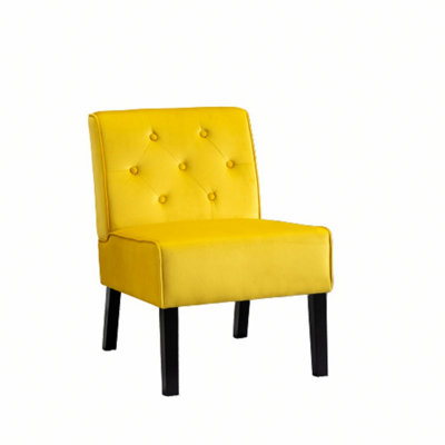 2 Piece Armless Chair, Button Tufted Accent Chair