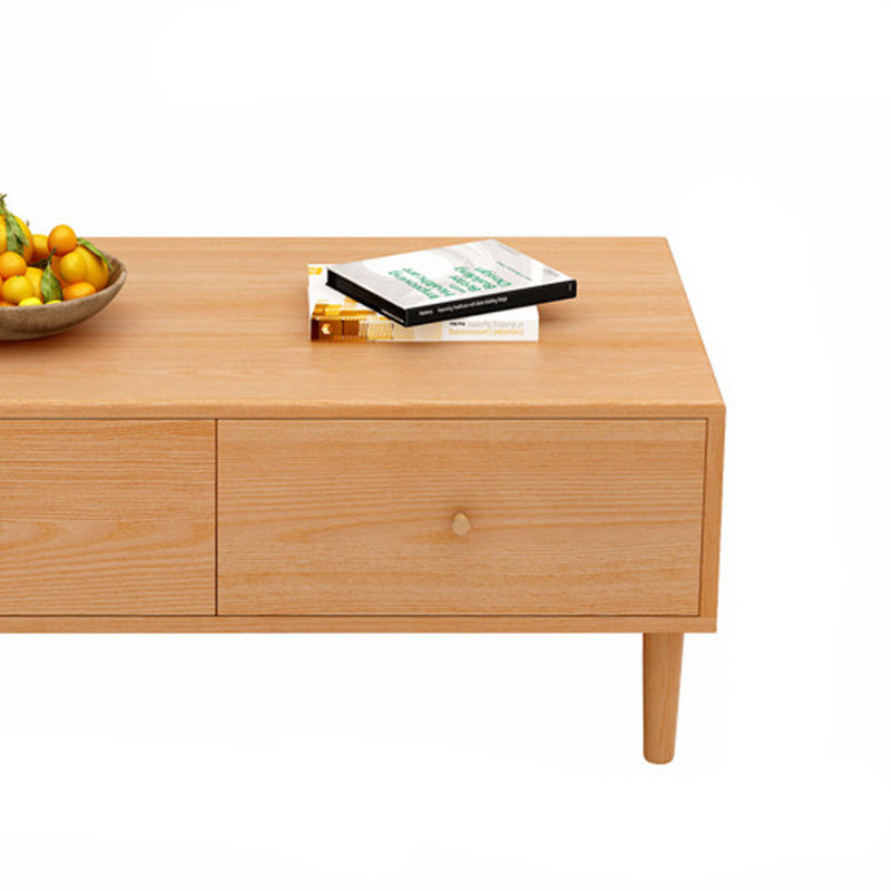 Table basse moderne de style minimaliste en bois, 17" H x 47.24" L x 23.62" W