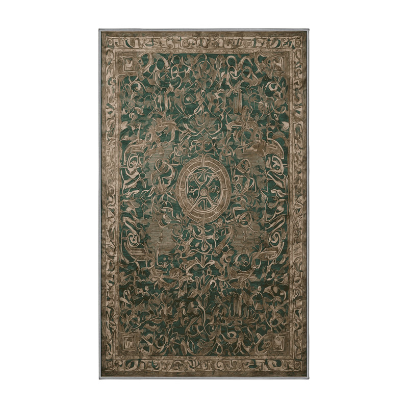 Tapis brun soyeux et moelleux, Rectangle 6 pi x 9 pi