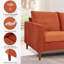 Canapé de 82 pouces à accoudoirs carrés en velours côtelé de style moderne Mid-Century 3 places -44432000