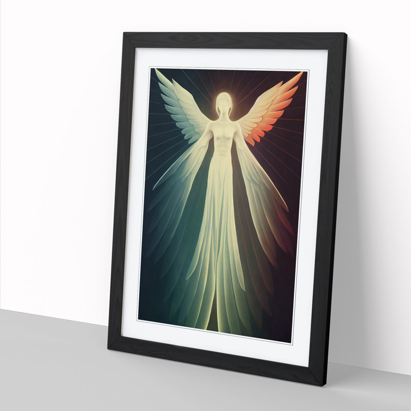 FRM-V0523-227X Beautiful Angel Vol.3 - Single Picture Frame Print, 34cm H x 25cm W x 2cm D, Black Framed
